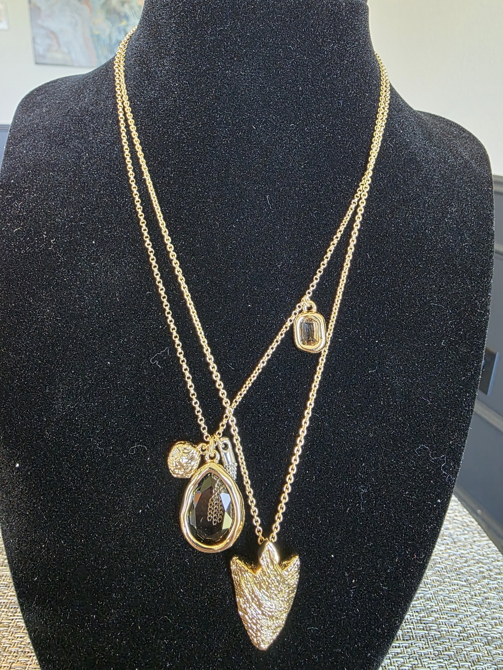 Banana Republic Gold-Tone Layered Pendant Necklace